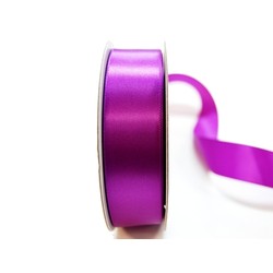 Satin Ribbon - Woven Edge - 25mm x 30m - Purple