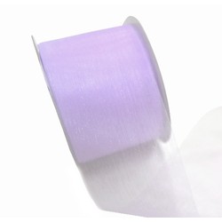 Sheer Organza Cut Edge Ribbon - 50mm x 25m - Lavender