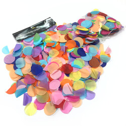 50grams - Assorted Colourful Confetti Tissue Mix - 38mm - Large Round Circles