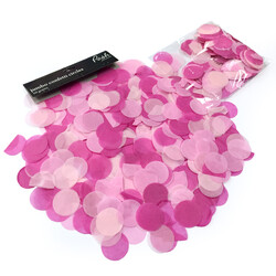 50grams - Pink Confetti Tissue Mix - 38mm - Large Round Circles