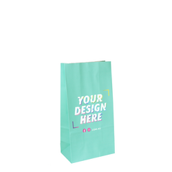 Custom Printed Coloured Gift Bags - Mint Green Kraft Paper Bags