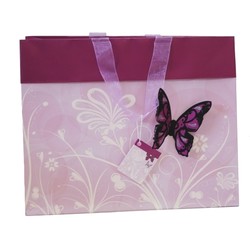 Butterfly Bag with 3D flocked butterfly - Lavender