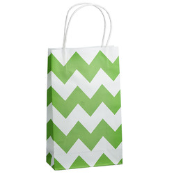 Kraft Bags - Small - Chevron - Green