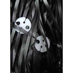 50 x Balloon Pre-Cut Curling Ribbons & Seals - Black