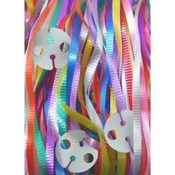 50 x Balloon Pre-Cut Curling Ribbons & Seals - Assorted