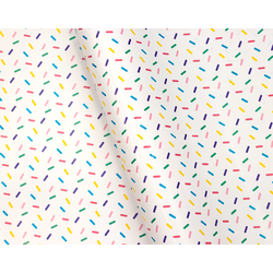 Wrapping Paper - 500mm x 60M - Sprinkles on White