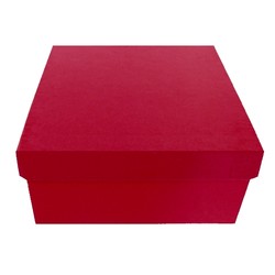 Square Rigid Gift Box - With Lid - 115mm x 115mm x 60mm - Pink