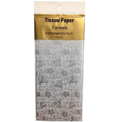 Tissue Paper Printed - 3 sheet - Silver Wedding