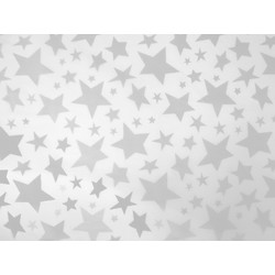 Tissue Paper Ream 750mm x 500mm, 240 Sheets -  Silver Stars