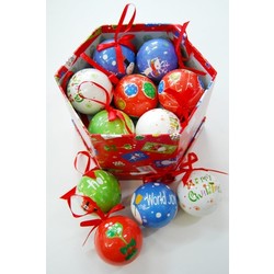 14pc Christmas Bauble Mix Gift Box Set