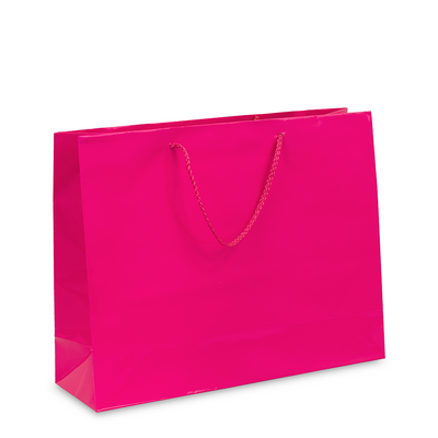Gift Carry Bags - Glossy Hot Pink - Boutique