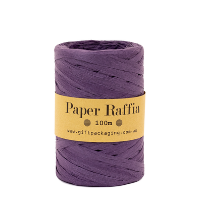 Paper Raffia - 5mm x 100metres - Purple