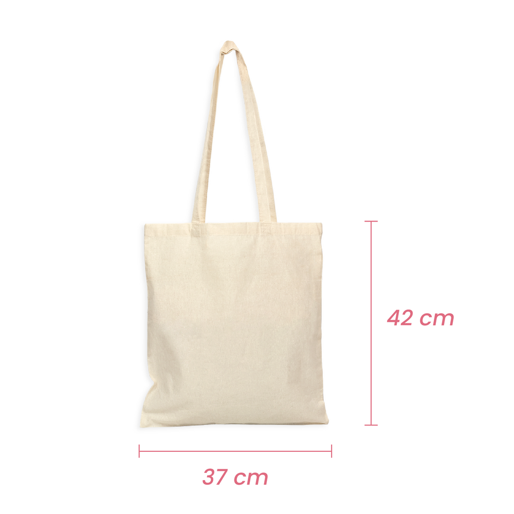 Natural Calico Bags 37cm x 42cm with Two Long Handles
