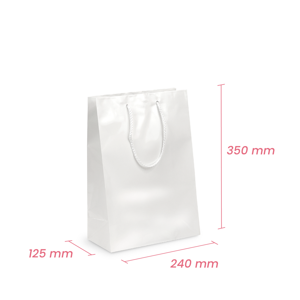 Gift Carry Bags - Glossy White - Medium/Large