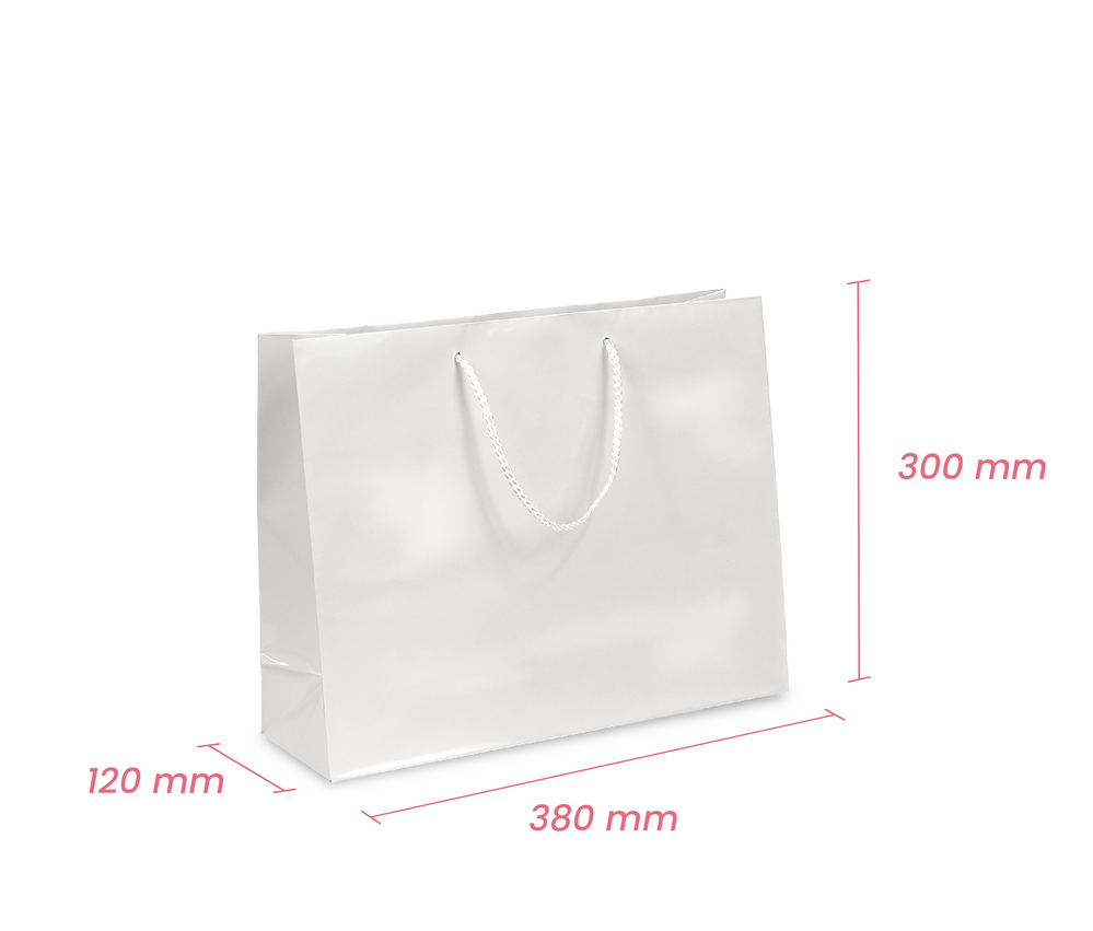 White sales gloss bags