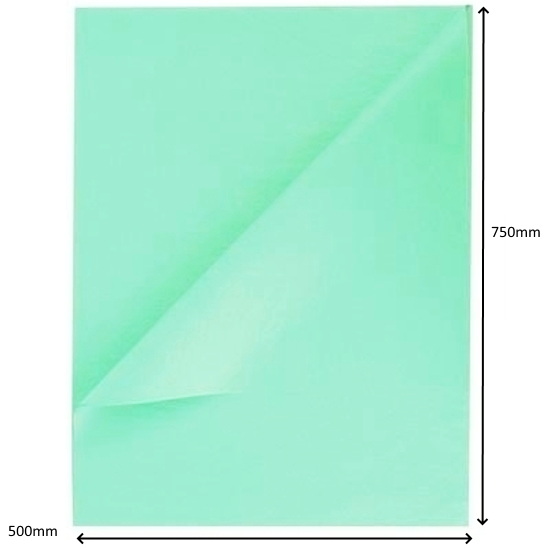 Tissue Paper Ream 750mm x 500mm, 480 Sheets - Sea Green