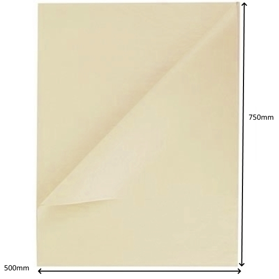 Tissue Paper Ream 750mm x 500mm, 480 Sheets - Natural/Kraft