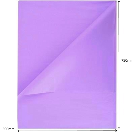 Tissue Paper Ream 750mm x 500mm, 480 Sheets - Lilac