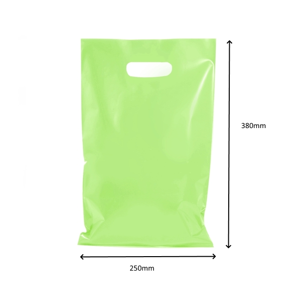 100 x STRONG THICK PLASTIC CARRY BAGS DIE CUT HANDLES SMALL MEDIUM LARGE - Picture 40 of 52