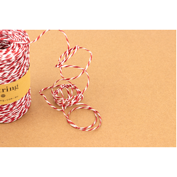 Red and White String, Bakers Twine, Christmas Gift Wrapping, 2mm 2