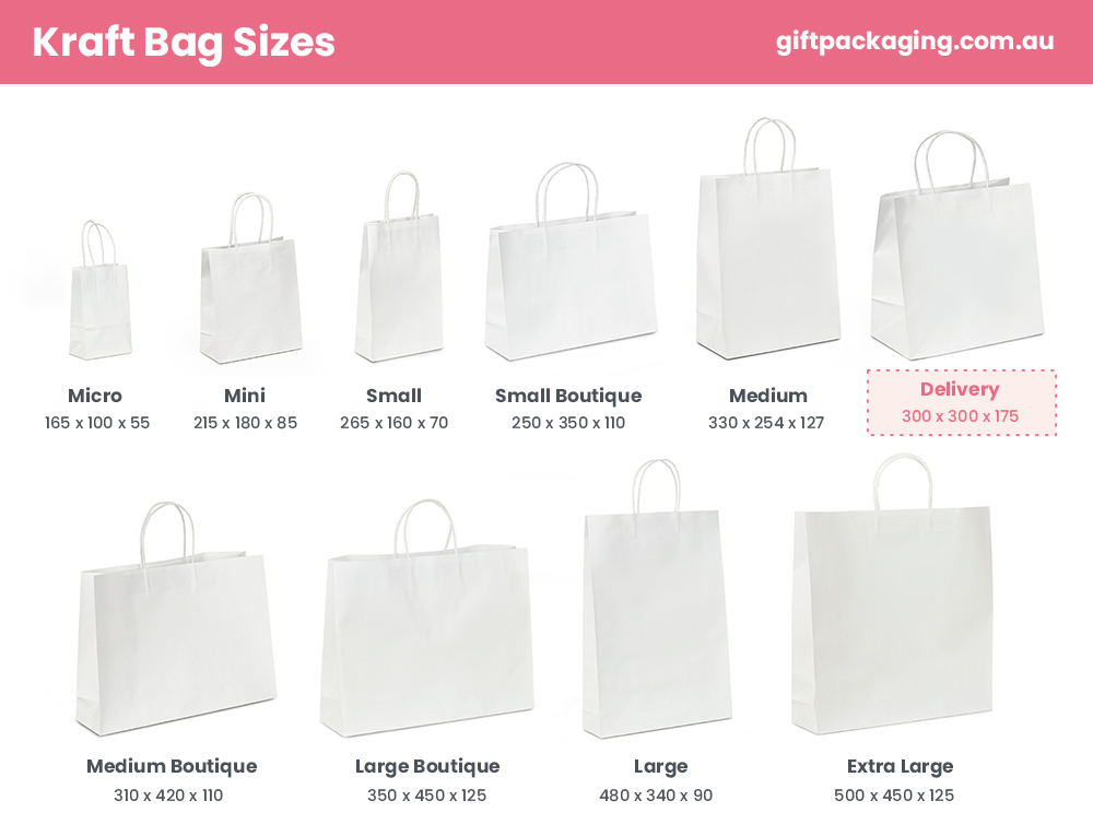 Kraft Bags - Delivery Size - White