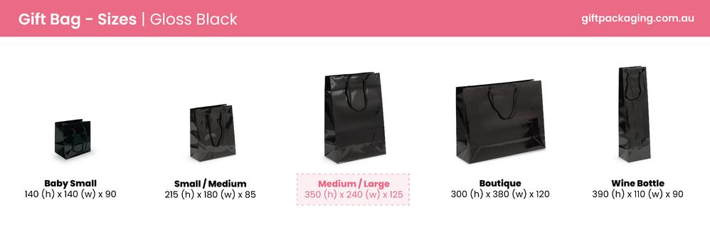 Kraft Paper Gift Bags(12 Pack) - Black | Buy Online in South Africa |  takealot.com