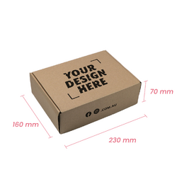 Custom Printed Mailing Box - 230 x 160 x 70mm