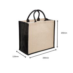Small Jute Bags Black Gift Packaging