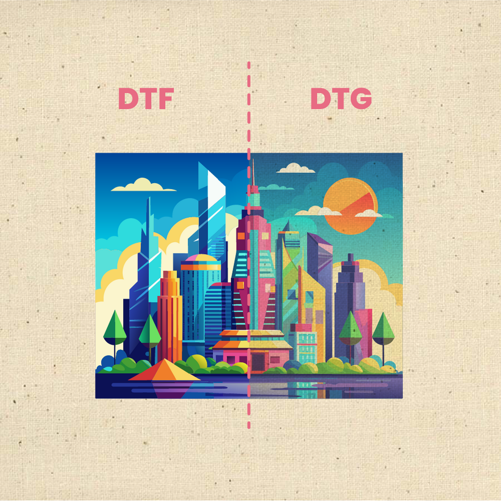 Large View Custom PREMIUM DTF Printed - Premium Natural Calico Bags - 37cm x 42cm with Two Long Handles
