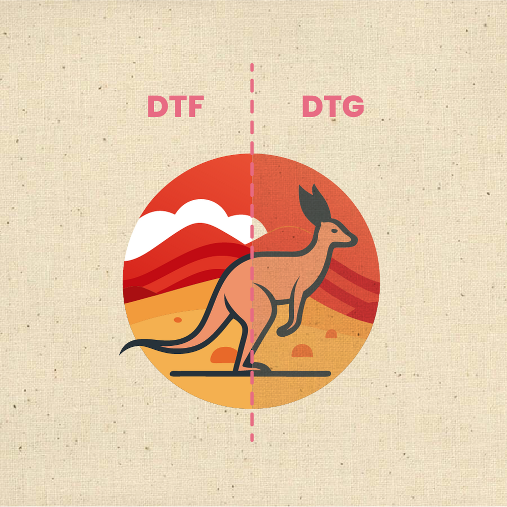 Large View Custom PREMIUM DTF Printed - Premium Natural Calico Bags - 37cm x 42cm with Two Long Handles