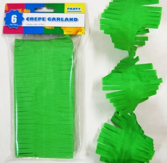 green paper garland