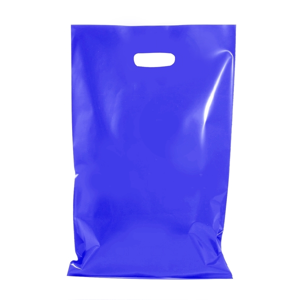 100 x STRONG THICK PLASTIC CARRY BAGS DIE CUT HANDLES SMALL MEDIUM LARGE - Picture 7 of 52
