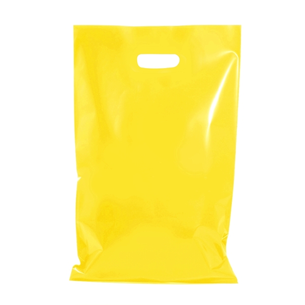 100 x STRONG THICK PLASTIC CARRY BAGS DIE CUT HANDLES SMALL MEDIUM LARGE - Picture 12 of 52