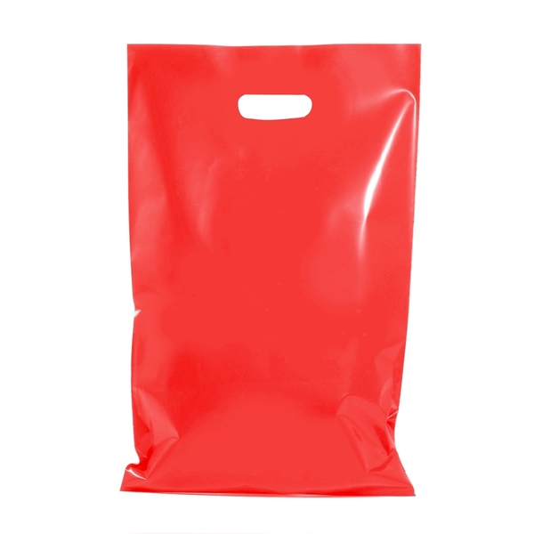 100 x STRONG THICK PLASTIC CARRY BAGS DIE CUT HANDLES SMALL MEDIUM LARGE - Picture 51 of 52