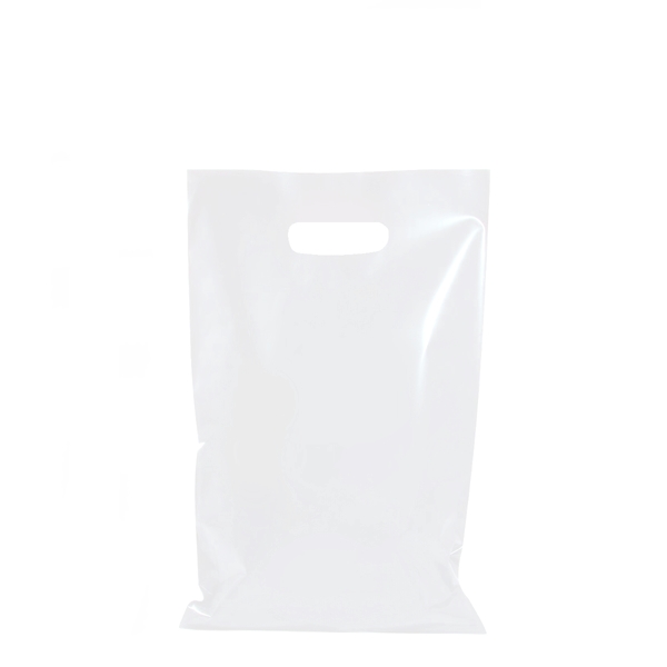 100 x STRONG THICK PLASTIC CARRY BAGS DIE CUT HANDLES SMALL MEDIUM LARGE - Picture 14 of 52
