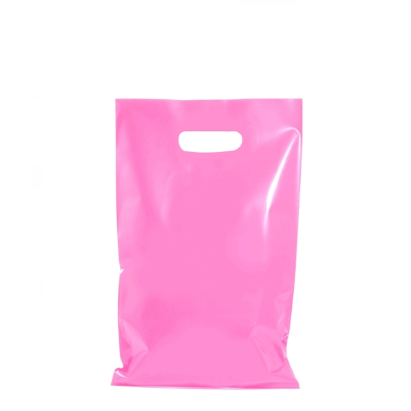 100 x STRONG THICK PLASTIC CARRY BAGS DIE CUT HANDLES SMALL MEDIUM LARGE - Picture 19 of 52