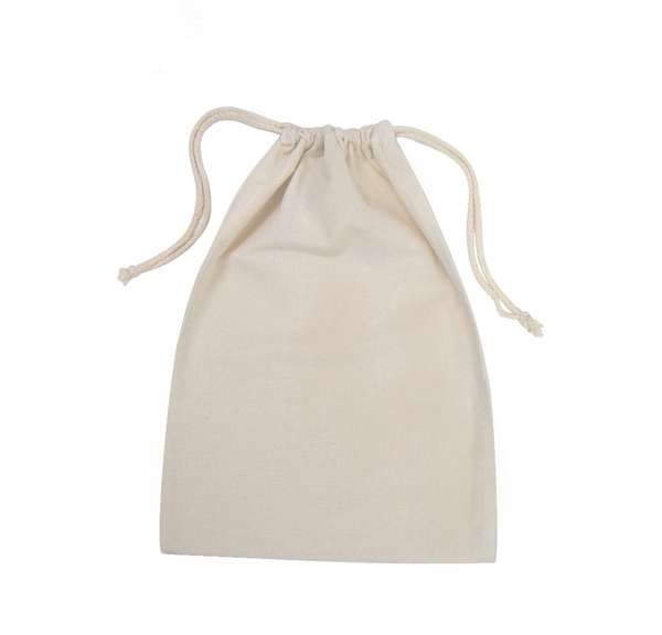 50 x Calico Drawstring Tote Bags - 25cm x 35cm - 100% Cotton Tote ...