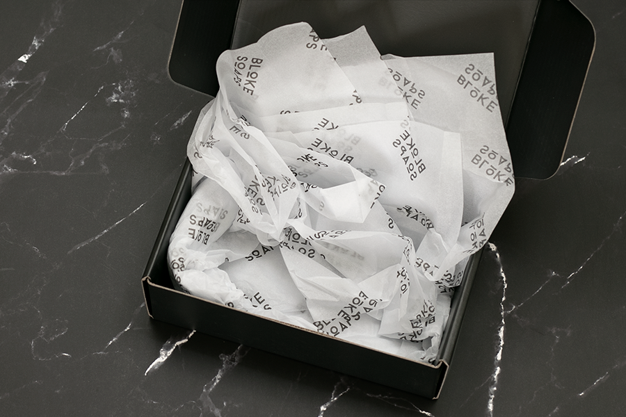 custom white tissue paper with white