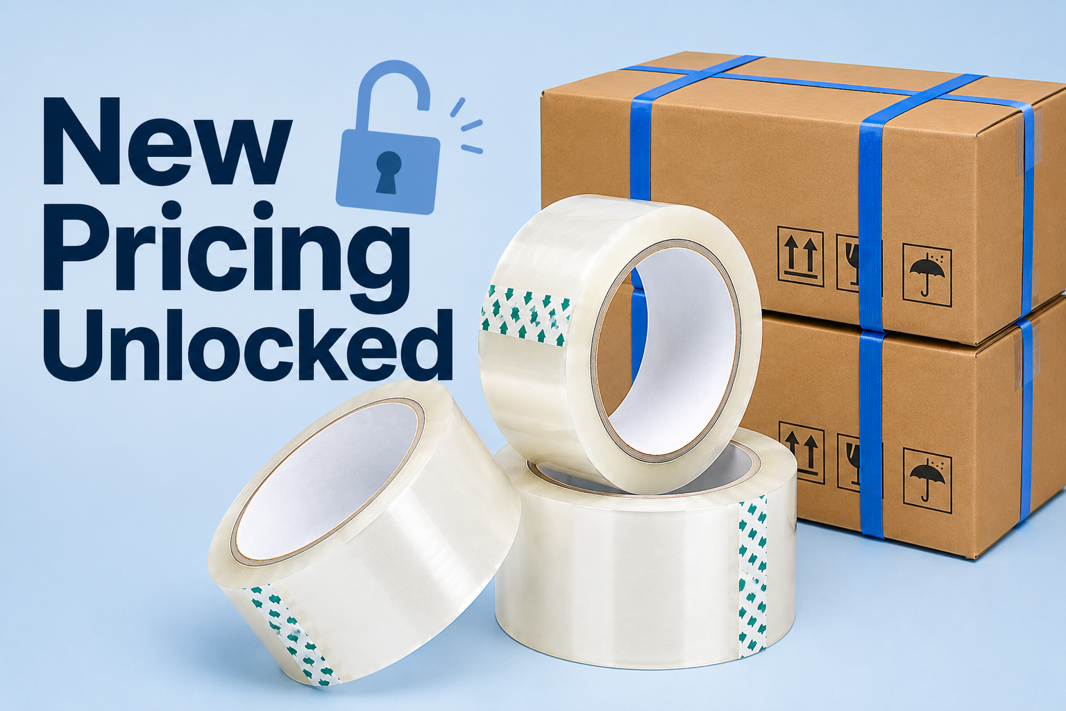 Clear packaging tape bulk pricing Australia — single rolls to cartons of 72