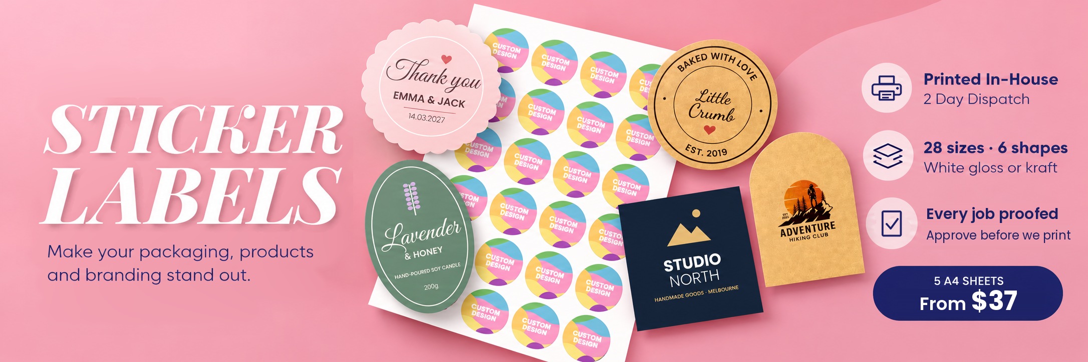 Custom Stickers from $37