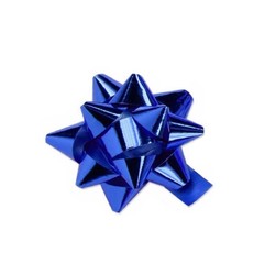 Mini Star Bows - 5cm - Metallic Blue