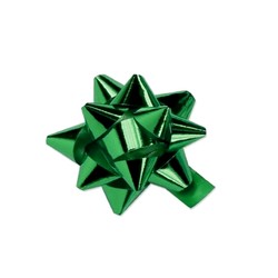 Mini Star Bows - 5cm - Metallic Emerald Green