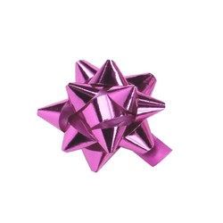 Mini Star Bows - 5cm - Metallic Light Pink