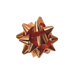 Mini Star Bows - 5cm - Metallic Rose Gold