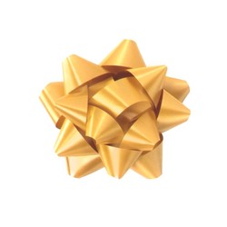 Star Gift Bows - 6.5cm - Gold