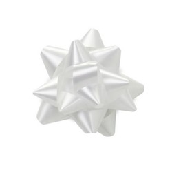 Star Bows - 6.5cm - White