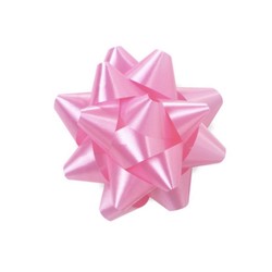 Star Gift Bows - 6.5cm - Light Pink