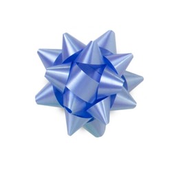 Star Gift Bows - 6.5cm - Light Blue