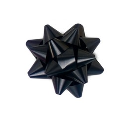 Star Gift Bows - 6.5cm - Black