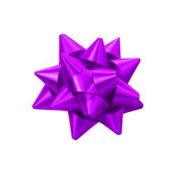 Star Bows - 6.5cm - Purple